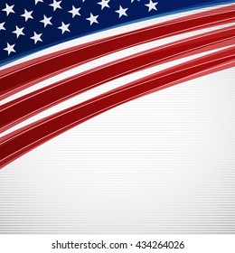 Vector illustration of abstract american flag background for your design
