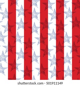 Vector illustration of abstract American Flag.
