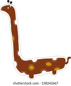 Ilustración vectorial de un animal abstracto