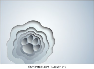 Vector illustration of abstract animal footprint background. ESP10