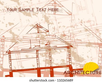 Vector illustration of abstract architectural background
