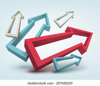 Vector illustration of abstract arrows