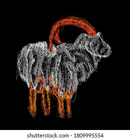 vector illustration of abstract art from white, gray and orange line graffiti.