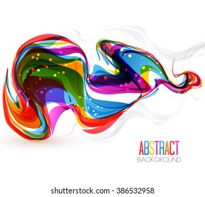 Vector illustration of abstract artistic colorful wave background