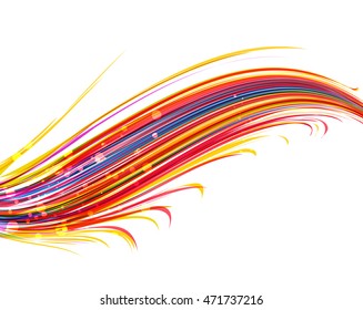 Vector illustration of abstract artistic colorful wave background