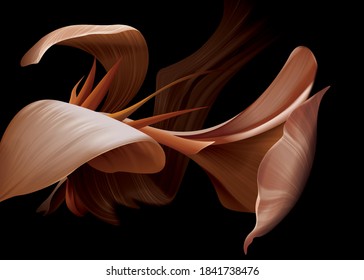 vector illustration the abstract artistic flower the dark background