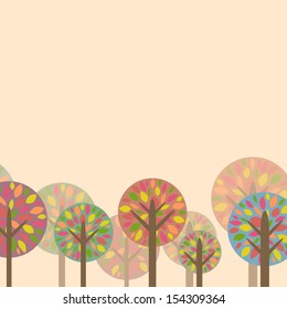 Vector Illustration of an Abstract Autumn Background
