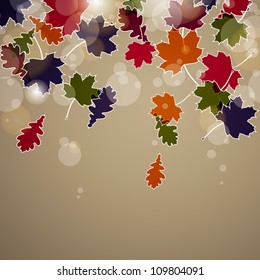 Vector illustration of an abstract autumnal background