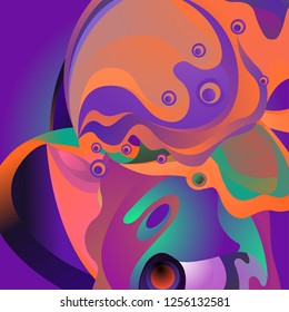 Vector illustration Abstract background with 3d colorful fluid. Trendy Colorful Background Design Illustration.