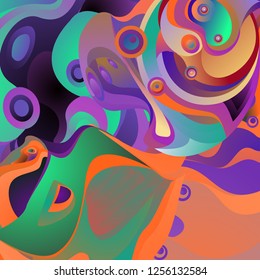 Vector illustration Abstract background with 3d colorful fluid. Trendy Colorful Background Design Illustration.