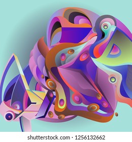 Vector illustration Abstract background with 3d colorful fluid. Trendy Colorful Background Design Illustration.