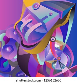 Vector illustration Abstract background with 3d colorful fluid. Trendy Colorful Background Design Illustration.