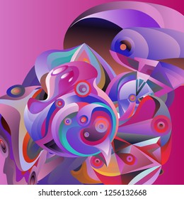 Vector illustration Abstract background with 3d colorful fluid. Trendy Colorful Background Design Illustration.