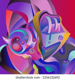 Vector illustration Abstract background with 3d colorful fluid. Trendy Colorful Background Design Illustration.