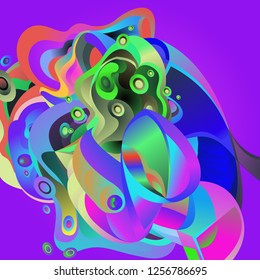 Vector illustration Abstract background with 3d colorful fluid. Trendy Colorful Background Design Illustration.