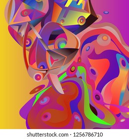 Vector illustration Abstract background with 3d colorful fluid. Trendy Colorful Background Design Illustration.