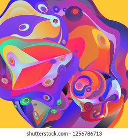 Vector illustration Abstract background with 3d colorful fluid. Trendy Colorful Background Design Illustration.