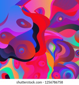 Vector illustration Abstract background with 3d colorful fluid. Trendy Colorful Background Design Illustration.