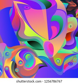 Vector illustration Abstract background with 3d colorful fluid. Trendy Colorful Background Design Illustration.
