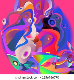 Vector illustration Abstract background with 3d colorful fluid. Trendy Colorful Background Design Illustration.