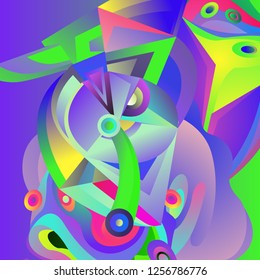 Vector illustration Abstract background with 3d colorful fluid. Trendy Colorful Background Design Illustration.