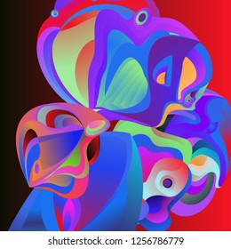 Vector illustration Abstract background with 3d colorful fluid. Trendy Colorful Background Design Illustration.