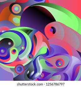 Vector illustration Abstract background with 3d colorful fluid. Trendy Colorful Background Design Illustration.