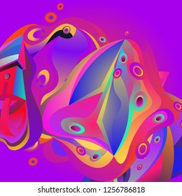 Vector illustration Abstract background with 3d colorful fluid. Trendy Colorful Background Design Illustration.