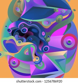 Vector illustration Abstract background with 3d colorful fluid. Trendy Colorful Background Design Illustration.