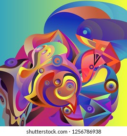 Vector illustration Abstract background with 3d colorful fluid. Trendy Colorful Background Design Illustration.