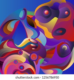 Vector illustration Abstract background with 3d colorful fluid. Trendy Colorful Background Design Illustration.