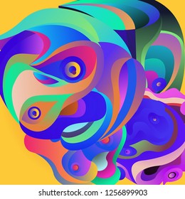 Vector illustration Abstract background with 3d colorful fluid. Trendy Colorful Background Design Illustration.