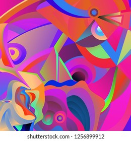 Vector illustration Abstract background with 3d colorful fluid. Trendy Colorful Background Design Illustration.