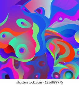 Vector illustration Abstract background with 3d colorful fluid. Trendy Colorful Background Design Illustration.
