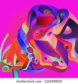 Vector illustration Abstract background with 3d colorful fluid. Trendy Colorful Background Design Illustration.