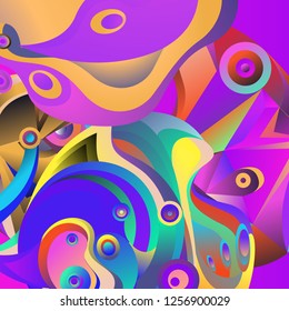 Vector illustration Abstract background with 3d colorful fluid. Trendy Colorful Background Design Illustration.