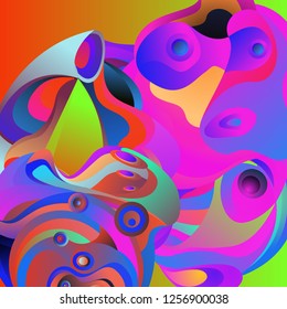 Vector illustration Abstract background with 3d colorful fluid. Trendy Colorful Background Design Illustration.