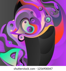 Vector illustration Abstract background with 3d colorful fluid. Trendy Colorful Background Design Illustration.