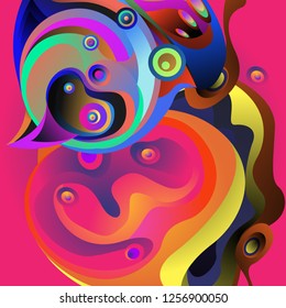 Vector illustration Abstract background with 3d colorful fluid. Trendy Colorful Background Design Illustration.