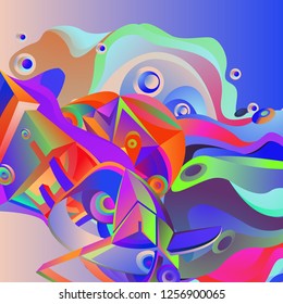 Vector illustration Abstract background with 3d colorful fluid. Trendy Colorful Background Design Illustration.