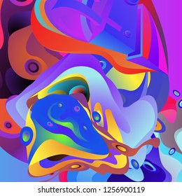 Vector illustration Abstract background with 3d colorful fluid. Trendy Colorful Background Design Illustration.