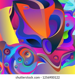 Vector illustration Abstract background with 3d colorful fluid. Trendy Colorful Background Design Illustration.