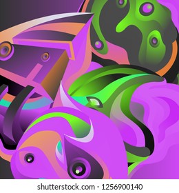 Vector illustration Abstract background with 3d colorful fluid. Trendy Colorful Background Design Illustration.