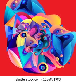 Vector illustration Abstract background with 3d colorful fluid. Trendy Colorful Background Design Illustration.