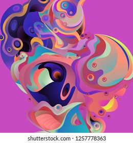 Vector illustration Abstract background with 3d colorful fluid. Trendy Colorful Background Design Illustration.