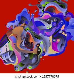 Vector illustration Abstract background with 3d colorful fluid. Trendy Colorful Background Design Illustration.