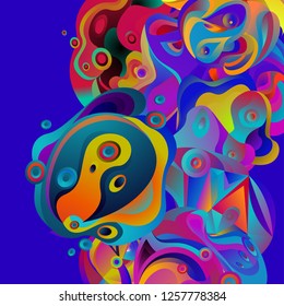 Vector illustration Abstract background with 3d colorful fluid. Trendy Colorful Background Design Illustration.