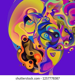 Vector illustration Abstract background with 3d colorful fluid. Trendy Colorful Background Design Illustration.