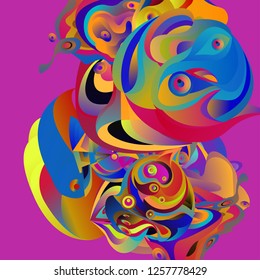 Vector illustration Abstract background with 3d colorful fluid. Trendy Colorful Background Design Illustration.