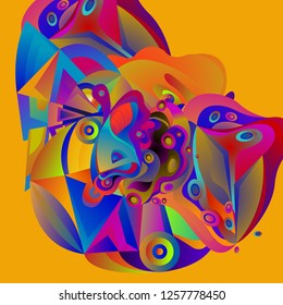 Vector illustration Abstract background with 3d colorful fluid. Trendy Colorful Background Design Illustration.